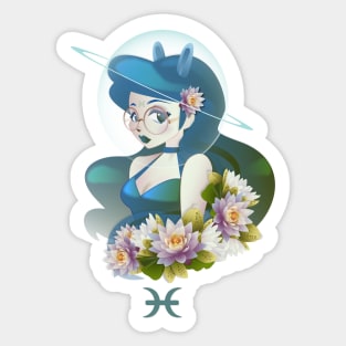 Pisces Astrobunny Sticker